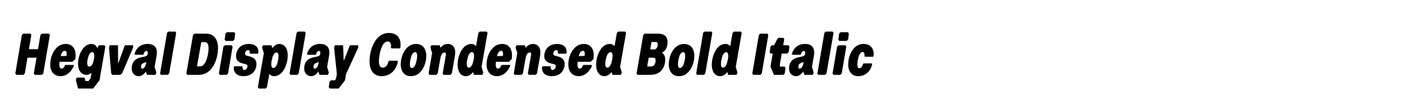 Hegval Display Condensed Bold Italic image